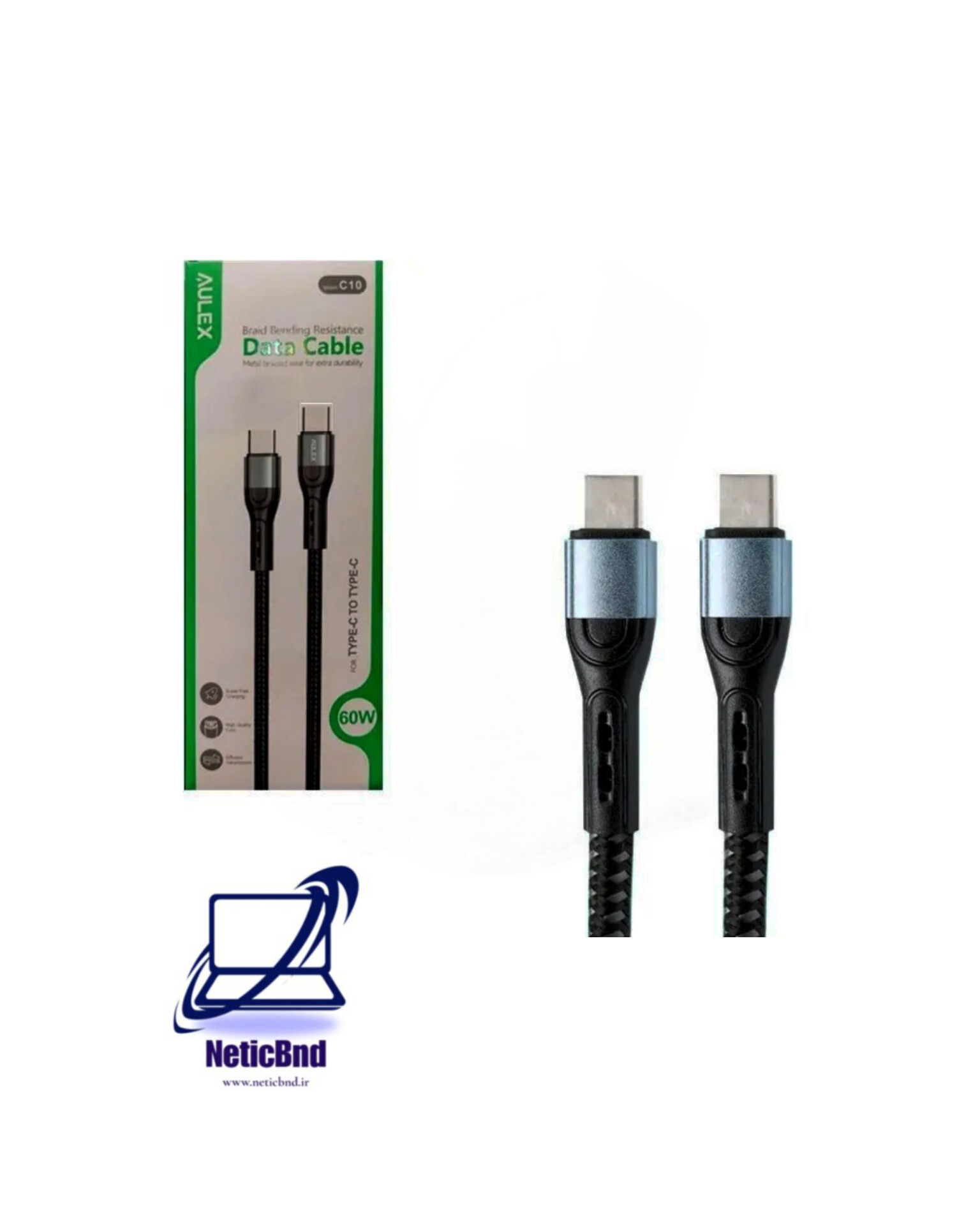 InShot_20260819_115125552 کابل دو سر تایپ سی AULEX مدل C10 - تصویر 1
